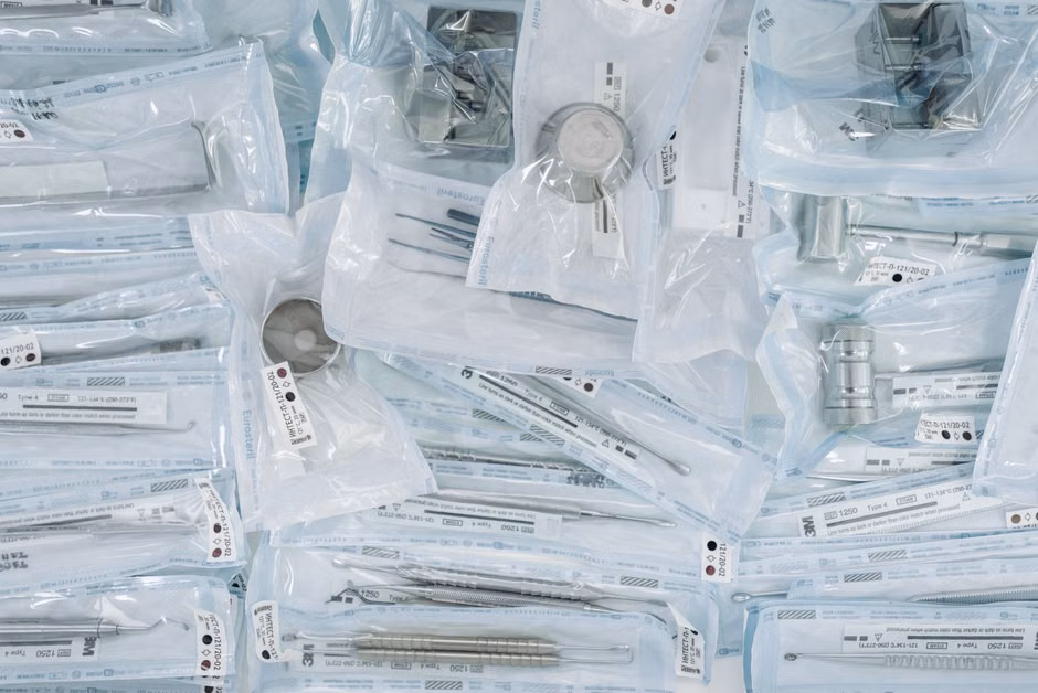 Infection Control in Spas: Hygienic Standards and Protocols A collection of sterilized dental tools individually sealed in plastic wrap for hygiene.