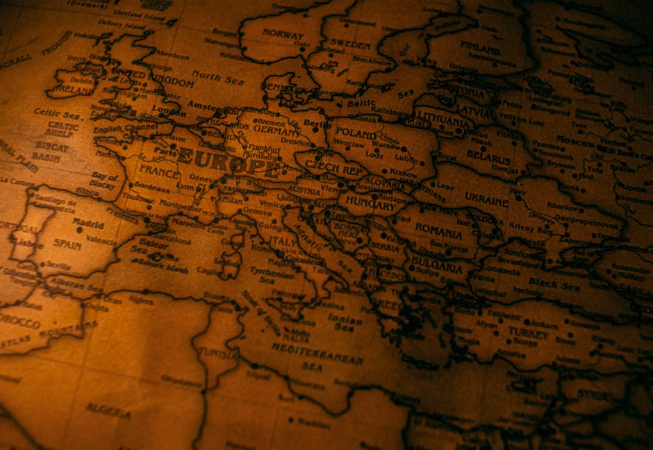 Spa Business Licensing Requirements: A Country-by-Country European Guide Detailed vintage-style map of Europe showcasing classic travel routes and countries.